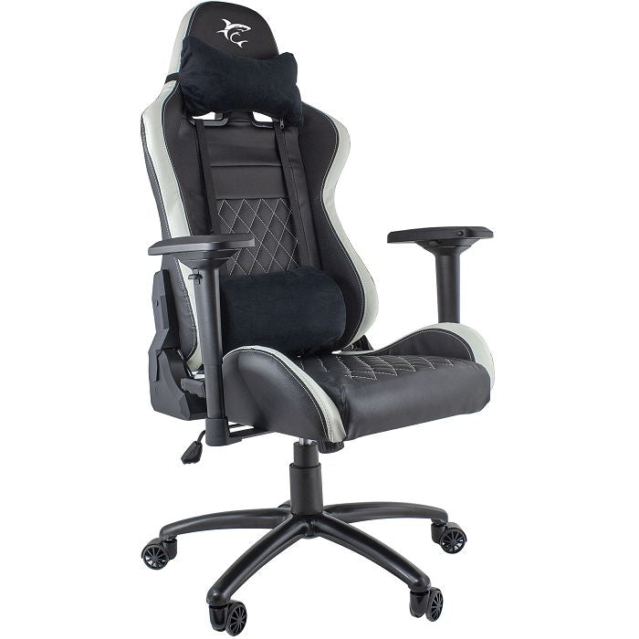 Gaming Chair White Shark Nitro GT, black and white